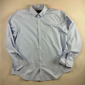 Vineyard Vines Light Blue Microcheck Button-Down Shirt